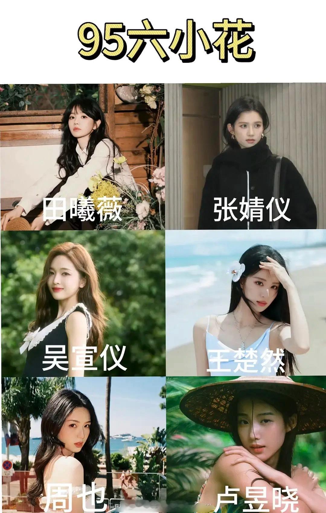 内娱95六小花盘点🈶，大家认同吗？