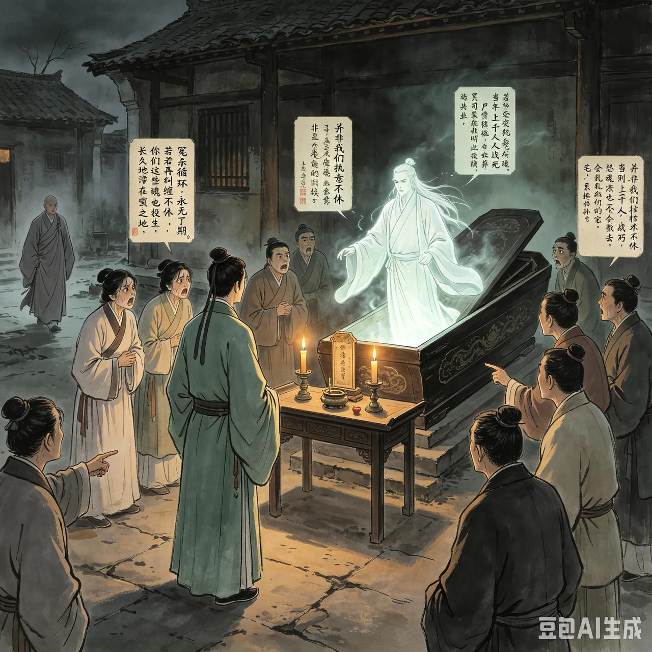 清朝时，朱姓书生参加科考，刚走到考官阅卷的馆舍门前，突然腹中剧痛。学官带他查验情
