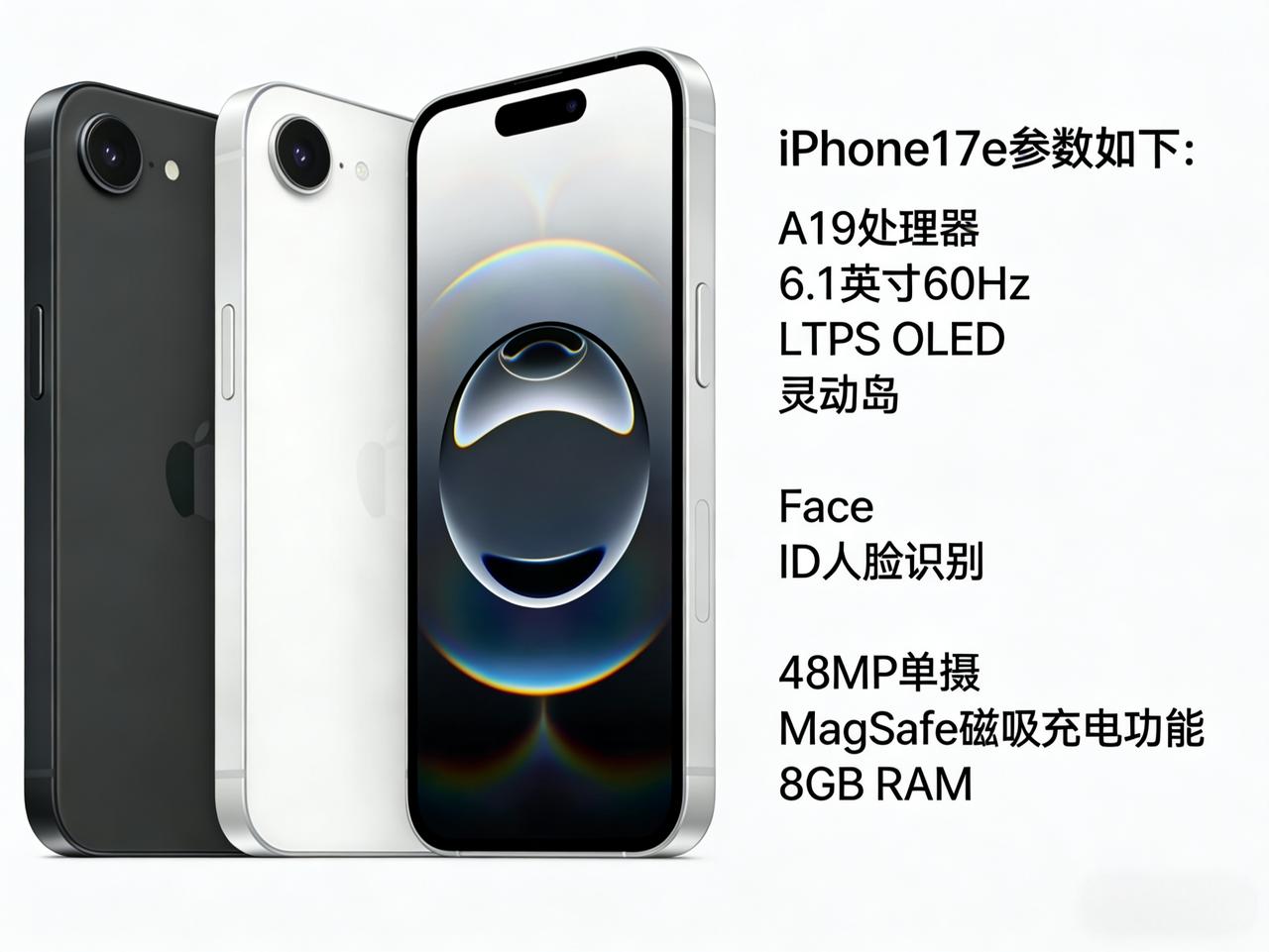 iPhone17e两大亮点：升级灵动岛+MagSafe磁吸充电。处理器为A