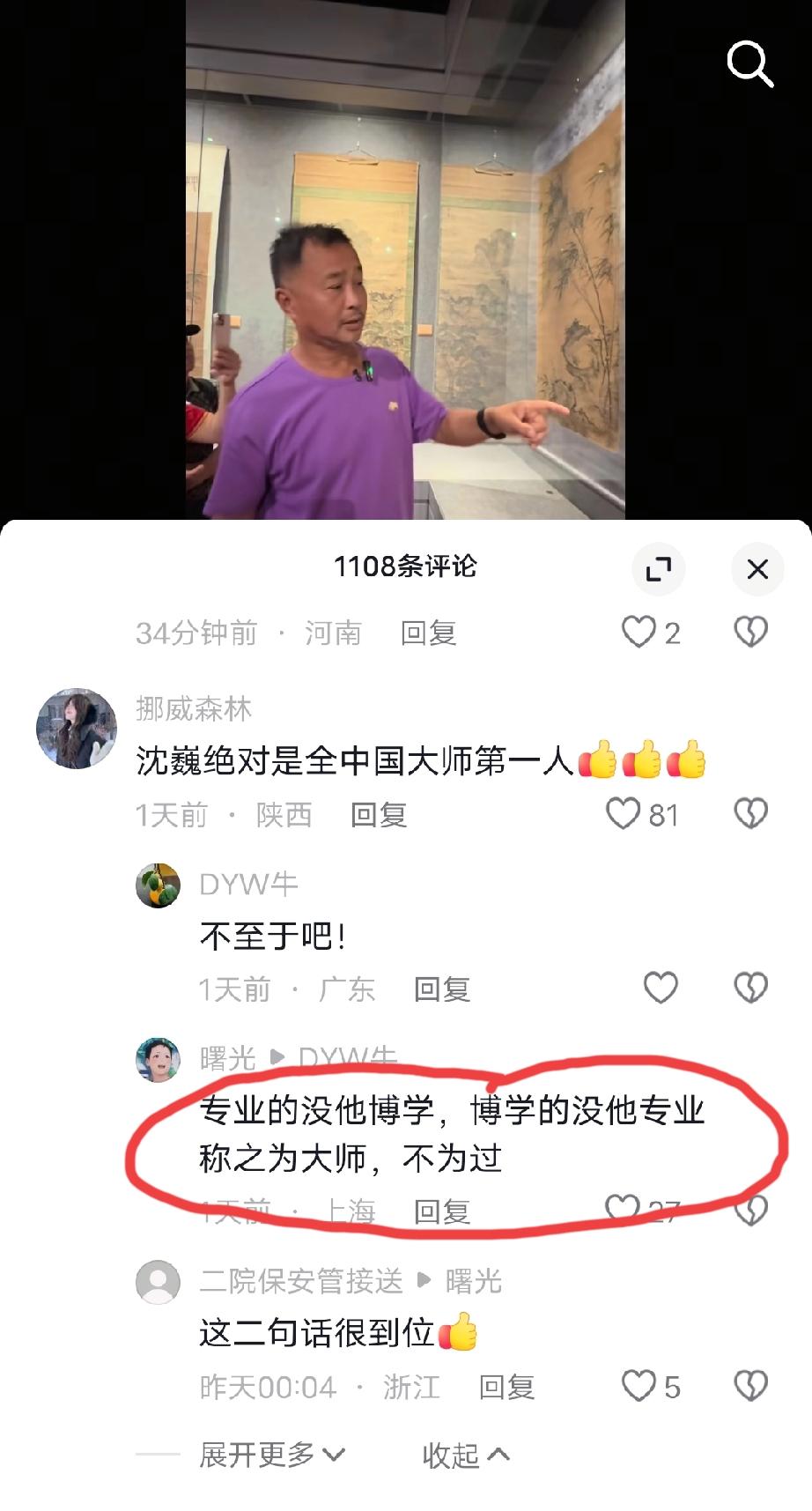 有网友这样评价流浪大师沈巍这个人:专业的没他博学，博学的没他专业。称之为大师，一