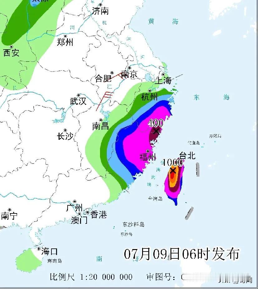 台北24小时降雨将超过1000毫米，等于是比成都1年降雨总和还多，我们要不要提前