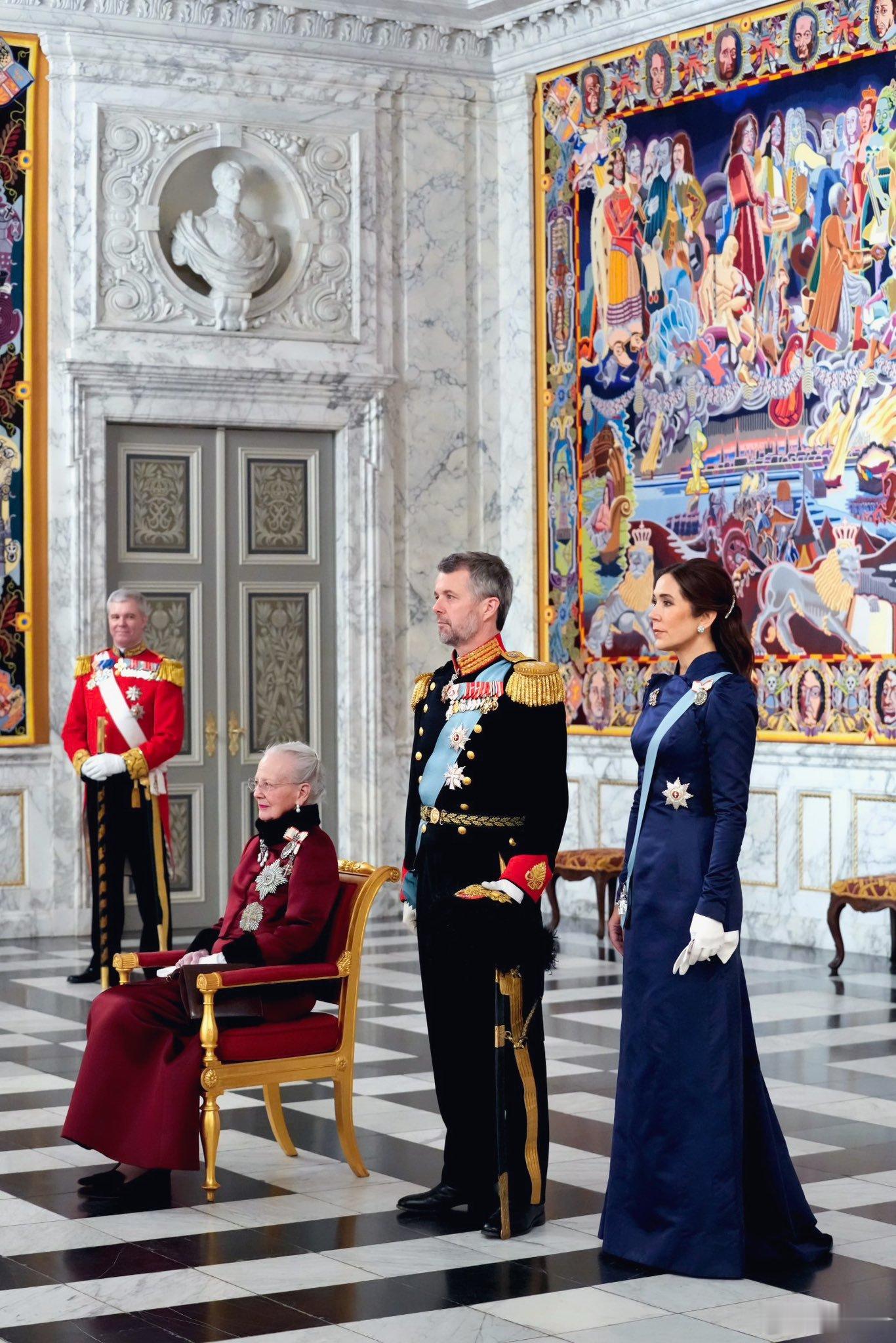 丹麦王室🇩🇰弗雷德里克国王和玛丽王后、玛格丽特女王、本尼迪克特公主将出席瑞