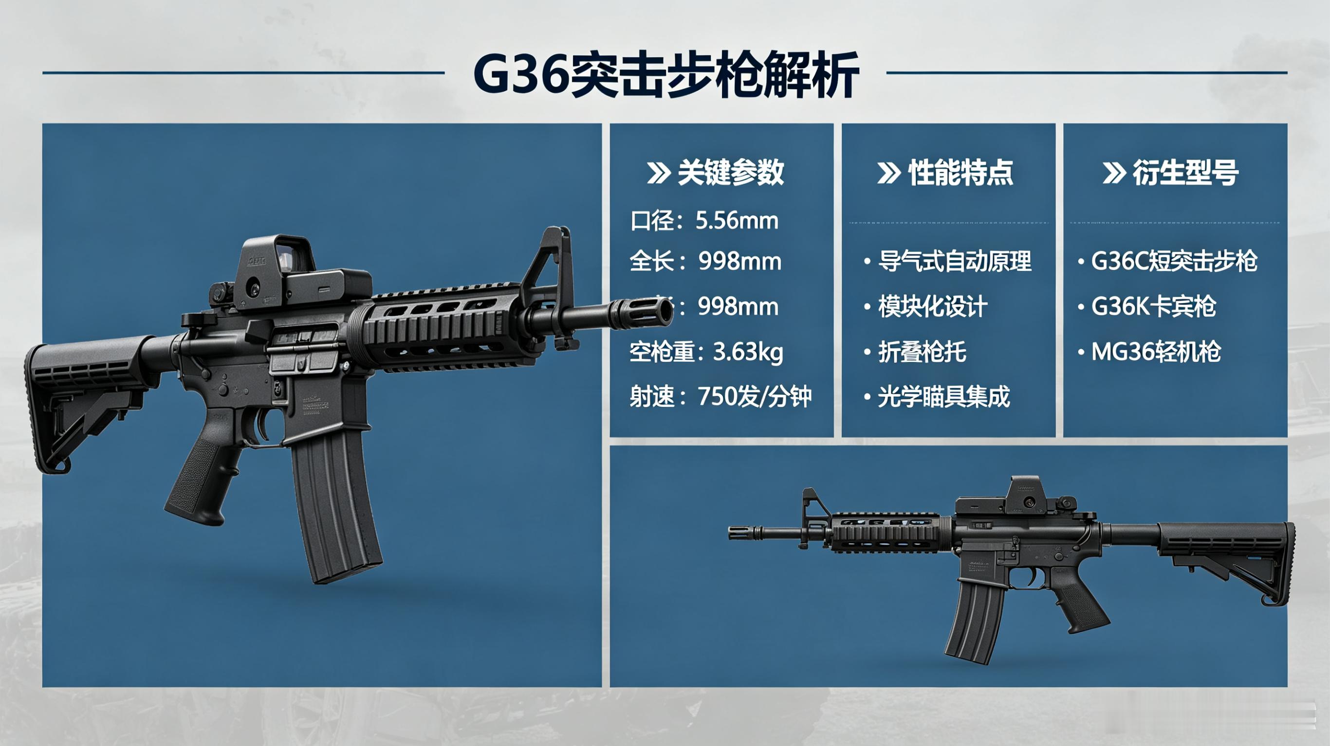 每天认识一件兵器每天认识一件兵器——G36制式突击步枪提到德国制造，很多人会想到