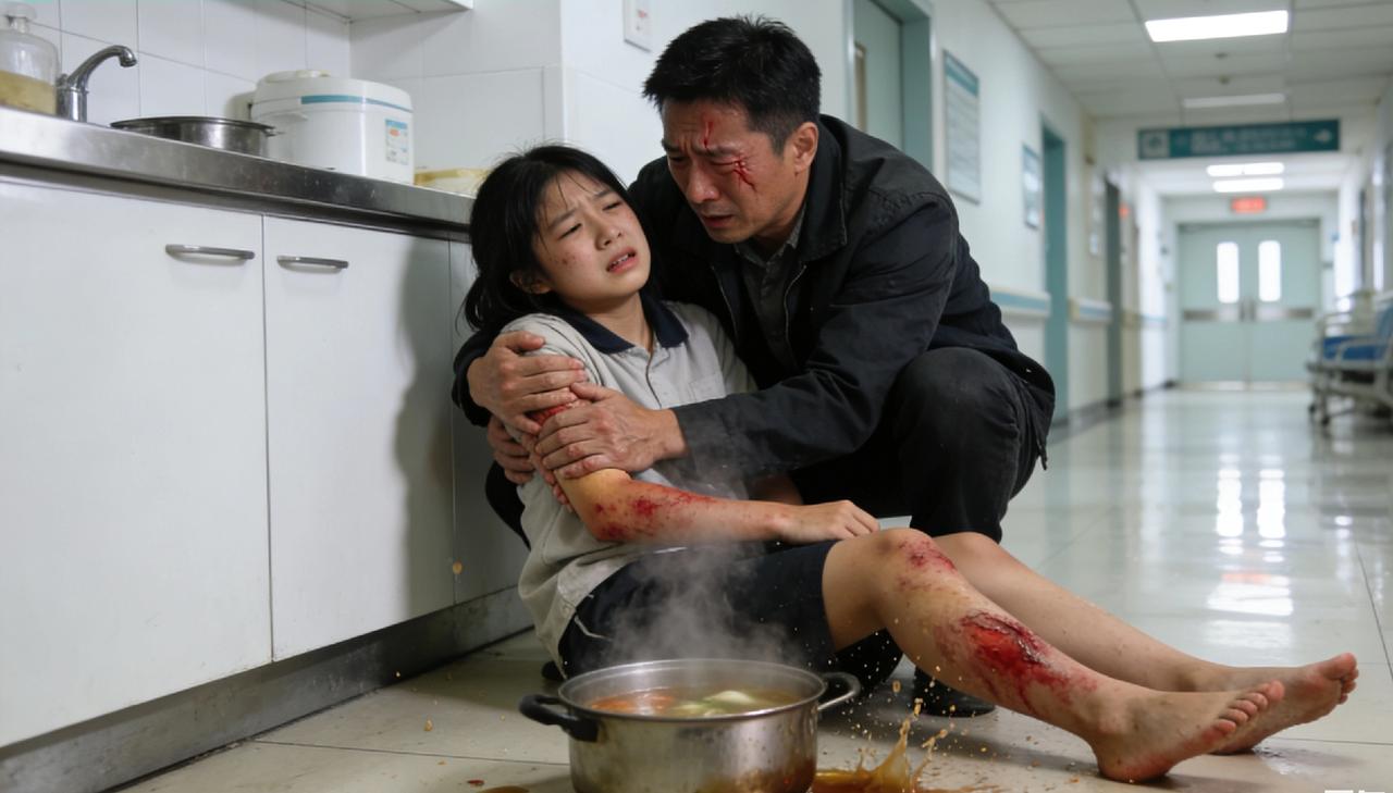 14岁女孩打翻汤锅皮开肉绽父亲崩溃近日，一则令人揪心的家庭意外在网上流传
