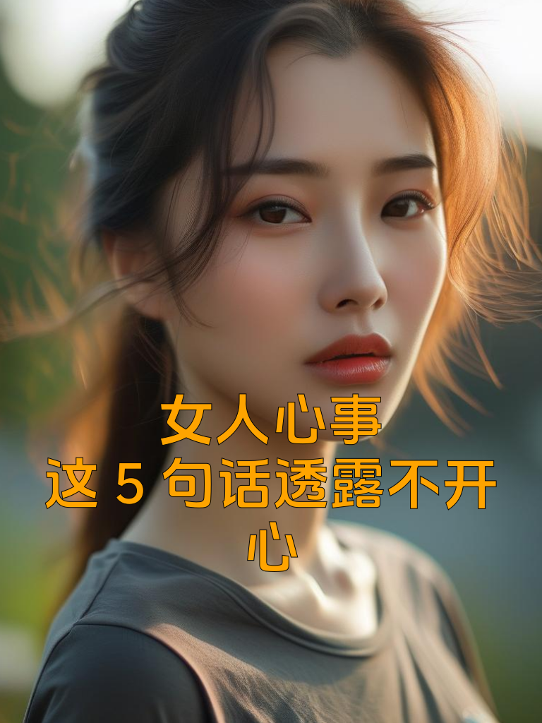 女人心事：这5句话透露不开心