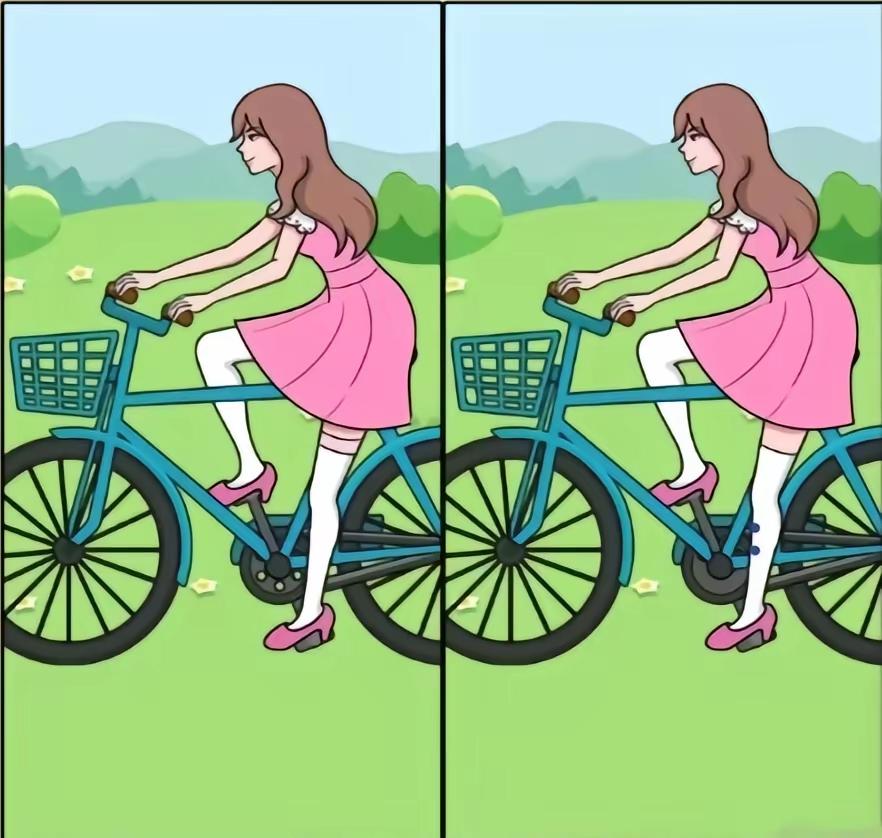 找不同，考眼力。图片上有5处不同，你找到了吗？