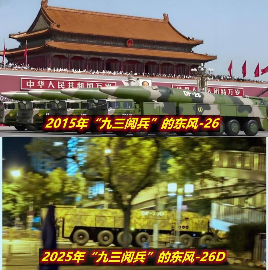武器装备都是从国产现役主战装备中遴选图1：从2015年东风-26到2025年的东