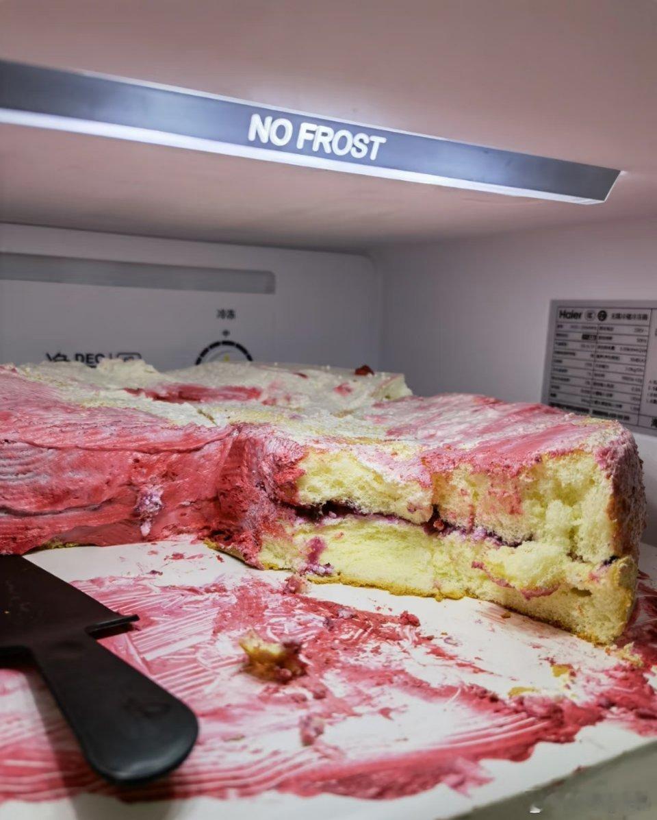 在冰箱冷藏一夜的蛋糕真的不会有冰箱味吗……一口下去直接变成冰箱本人​​​