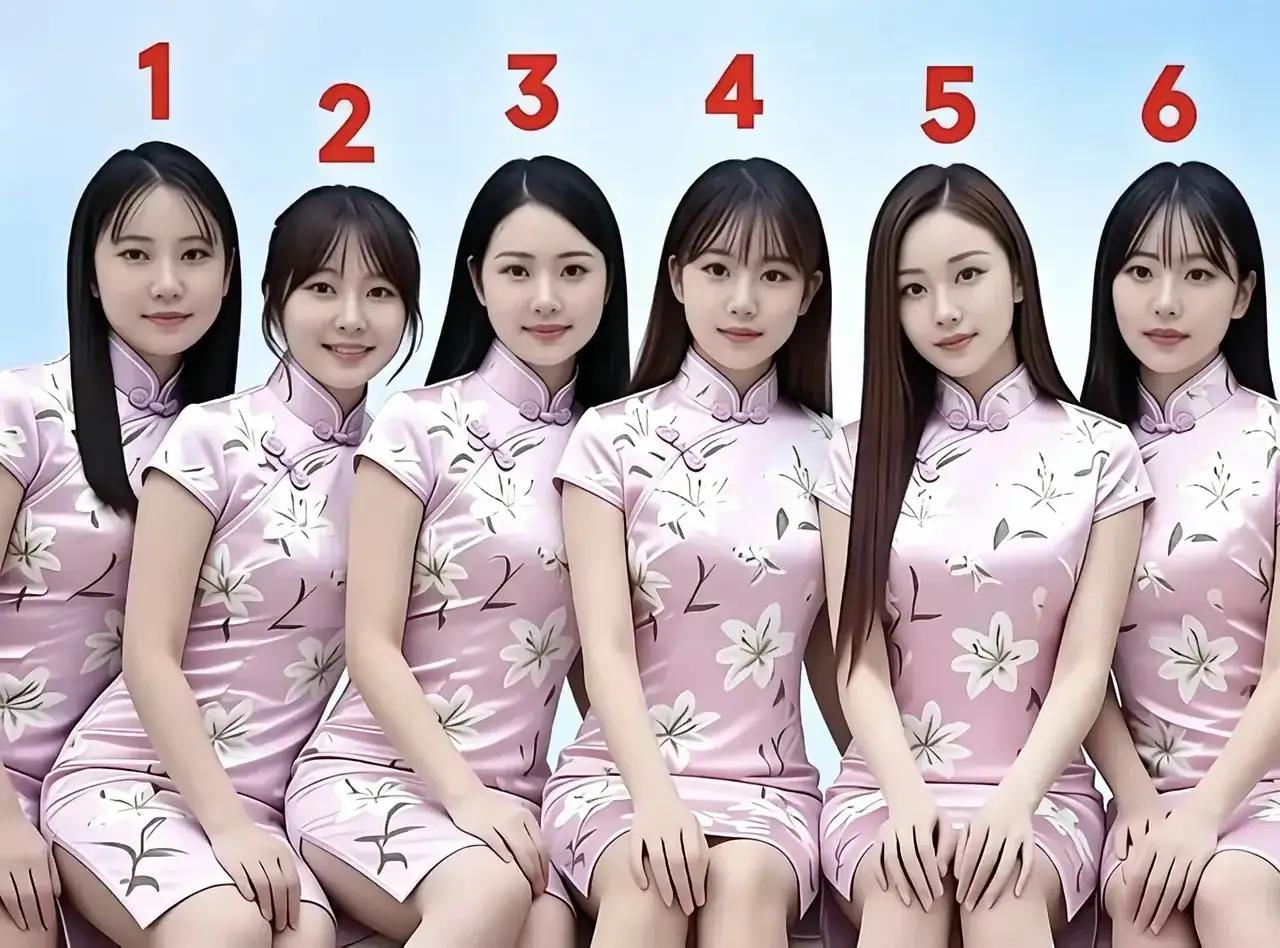 这几位美女当中，我一眼就看出了4号最漂亮，你说呢？