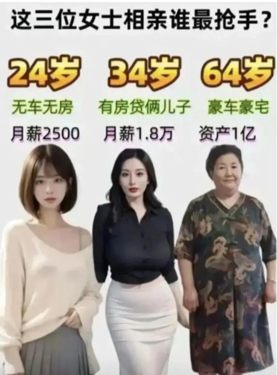 这三位女士相亲谁最抢手？