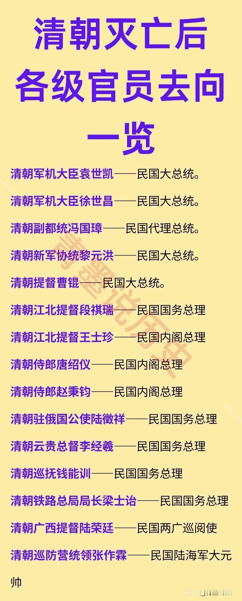 为什么民国时期的总统或者总理，来自前清的那么多？这就跟民国时期的革命不够彻底