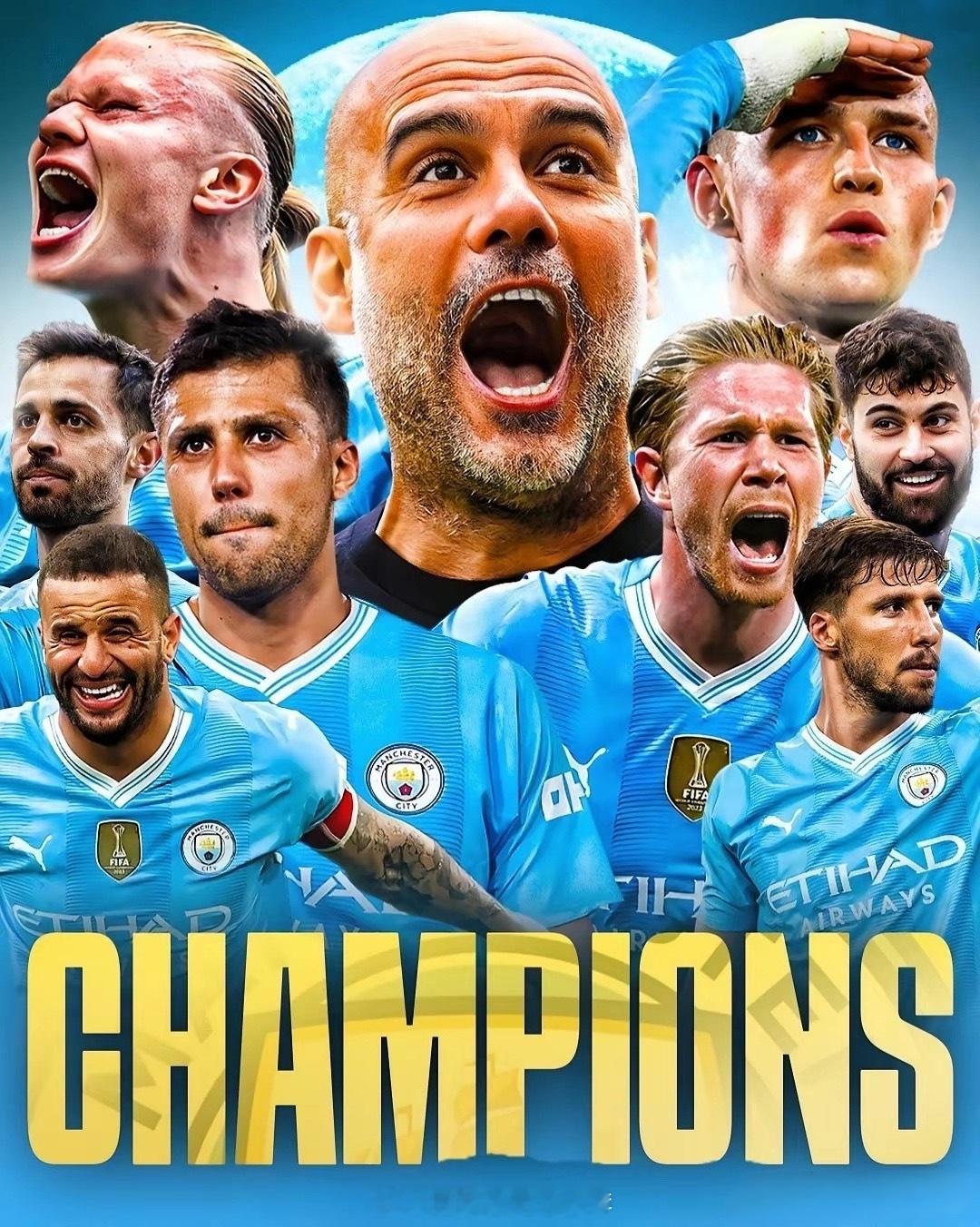 瓜迪奥拉执教的曼城，已经是英格兰足球史上天花板级别的存在。7年时间，6座英超冠军