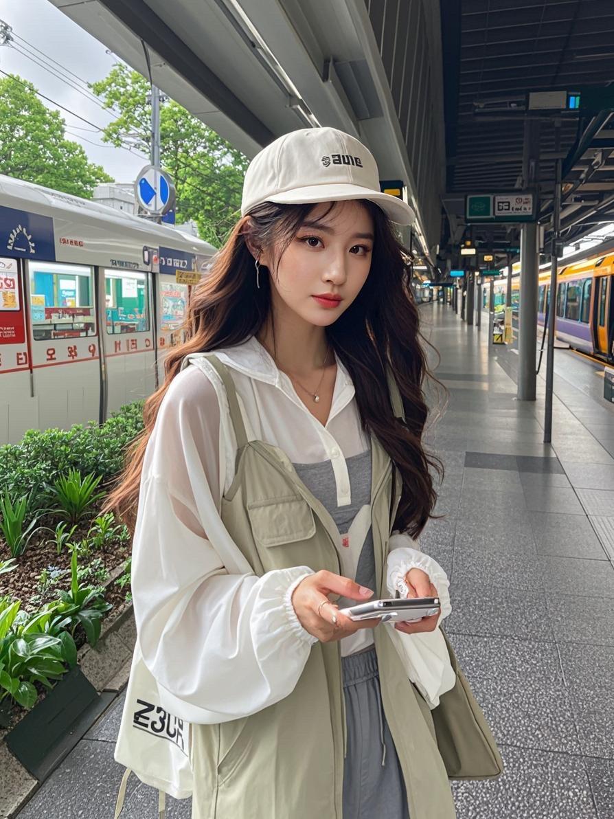 AI地铁白韵少女