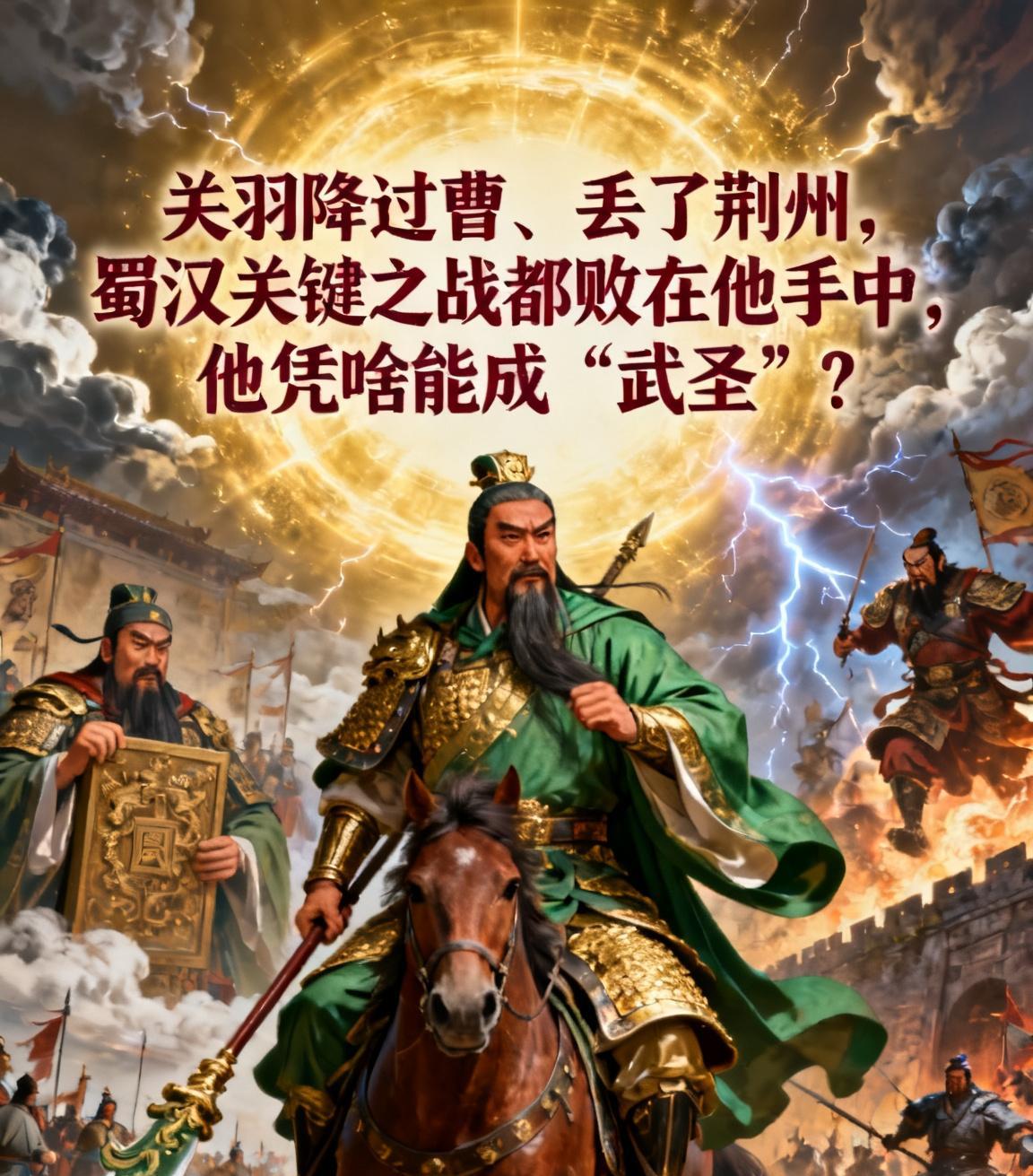 关羽降过曹、丢了荆州，蜀汉关键之战都败在他手中，他凭啥能成“武圣”？“关羽降过