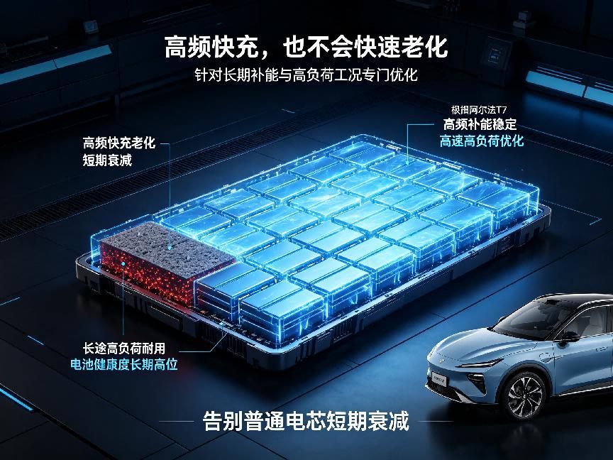 长期耐用不衰减极狐T7多年满血高端电车比拼的不止新车体验，更看长期耐用性，极狐阿尔法T7搭载的宁德时