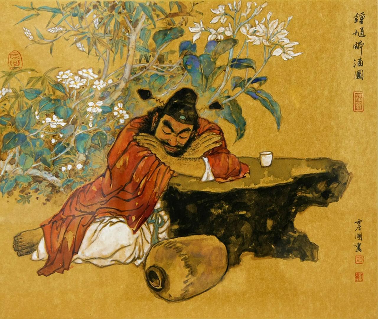 一哥们喝多了，醉醺醺地跑到我家，一头扎进了卫生间，好久不见出来。我便进去看看，见