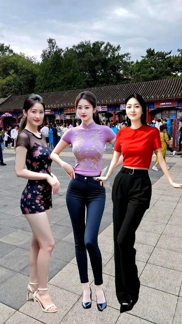 花裙子配高跟，一抬脚就把“少女感”钉在镜头里；评论区立刻炸锅：“我穿十分钟就磨出