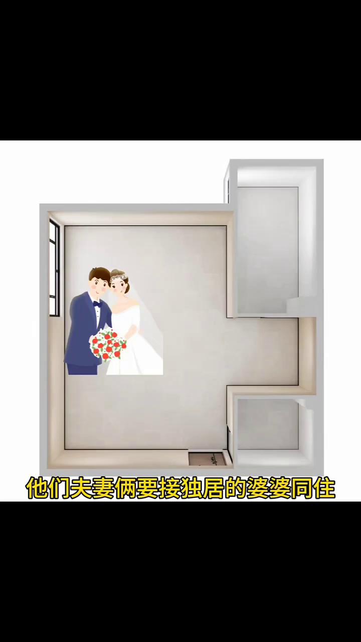 粉丝说他们夫妻俩要接独居的婆婆同住，想让我把48平的一居室改成两居，客厅、餐厅也
