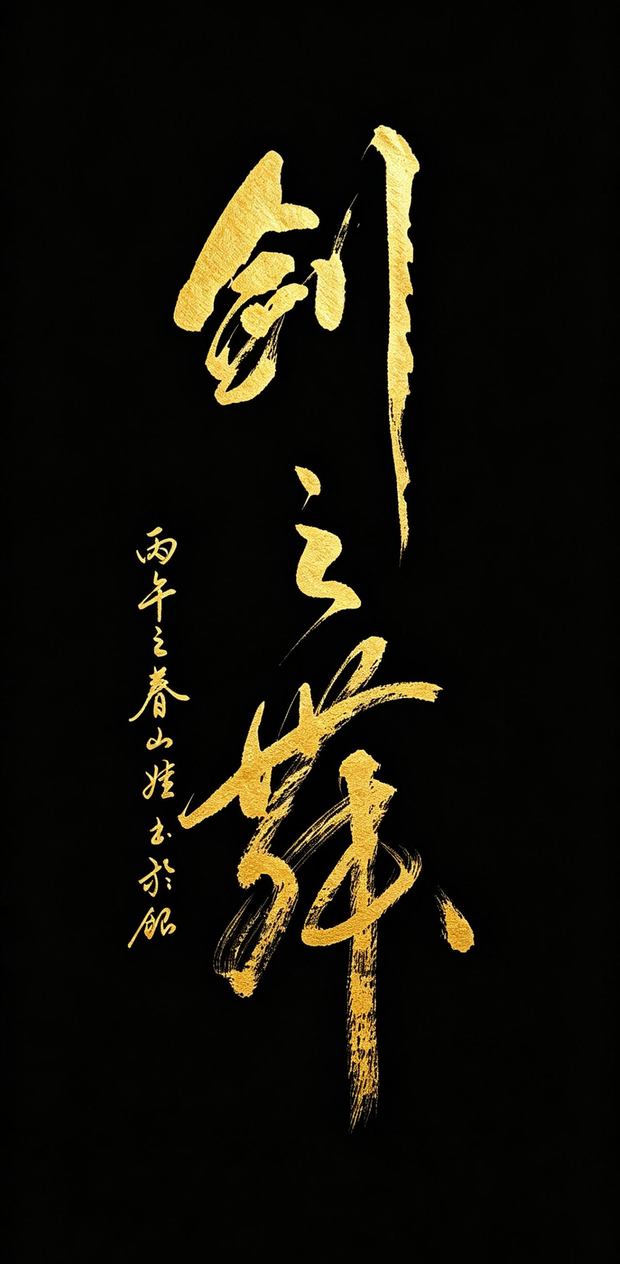 三个字！在同一背景下，给人不同的视觉效果！这就是中国书法，这就是东方美学的现实体