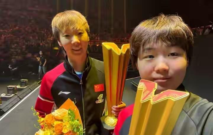 中国乒乓球女双组合王曼昱/蒯曼真是太神勇了！在今天结束的一场世乒联大满贯赛中国站