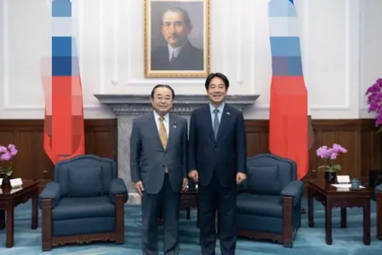 赖清德在今日与日本“前经济产业大臣”西村康稔会面时厚颜无耻地宣称，日本和台湾同处