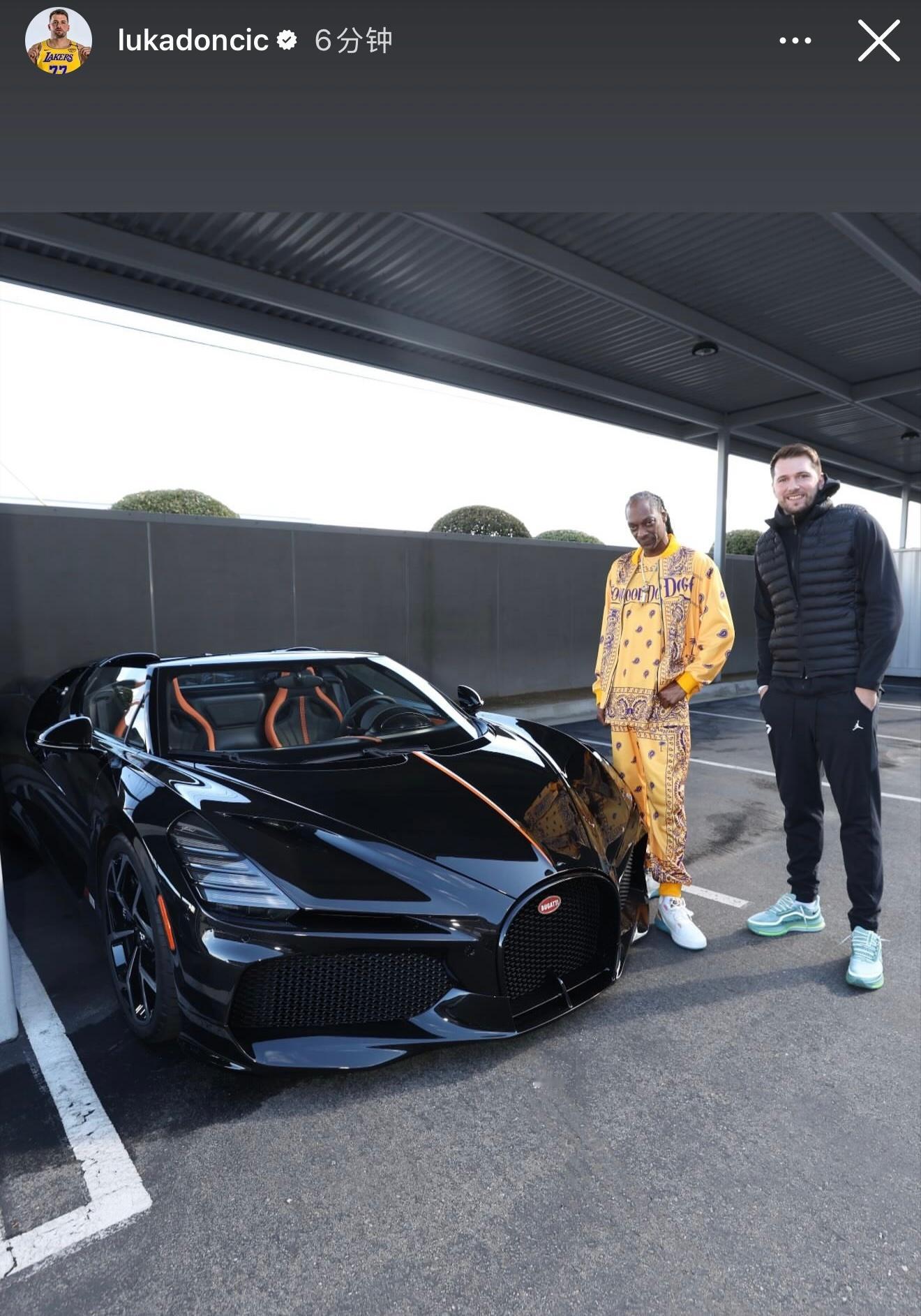 东契奇更新社媒，晒出一辆布加迪跑车，这得多少钱？