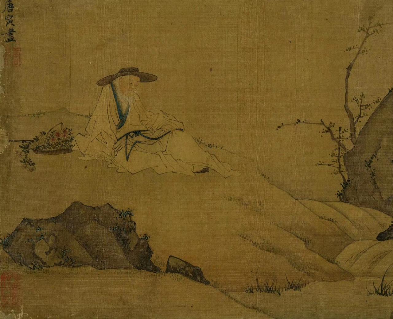 明唐寅人物故事册册页绢本设色32x40.5厘米大英博物馆​​​