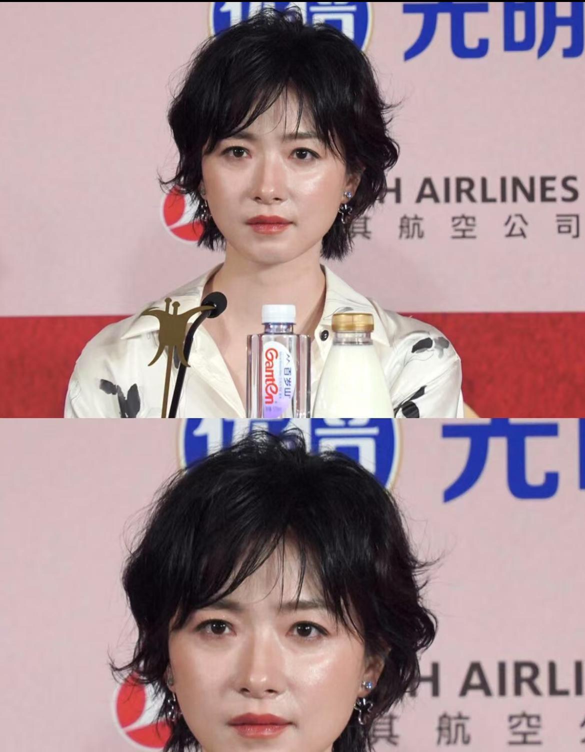 万茜的原相机拍摄，长这样你给几分！这看起来就真的是43岁，妆容只是把脸打白了，