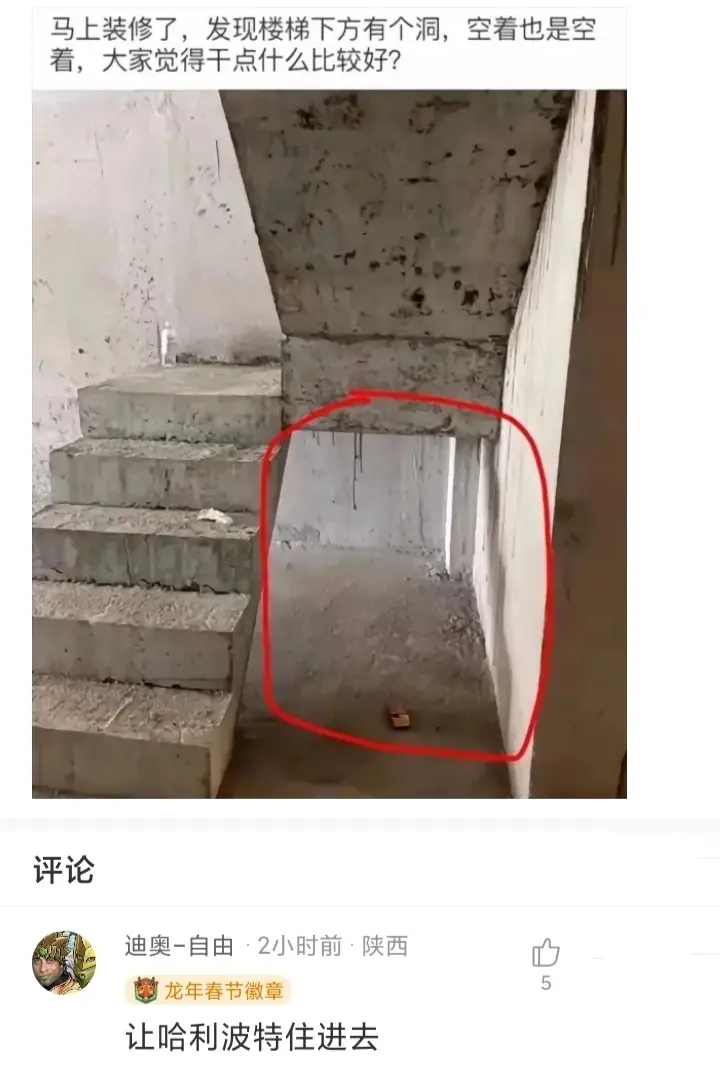 楼梯下方的空洞，大家觉得干点什么比较好