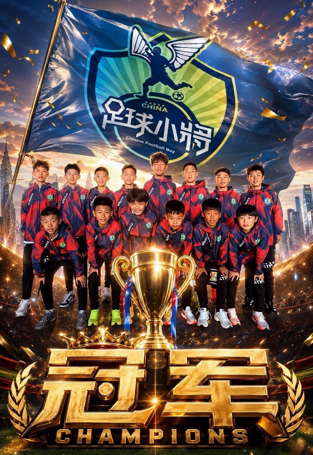 全网热议！中国足球小将海外赛事勇夺冠军，青训少年踢出中国足球新希望中国足球小将夺