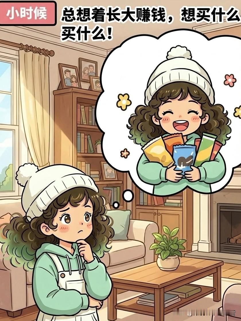 漫画图：小时候的愿望VS长大后的现实小时候很现实漫画