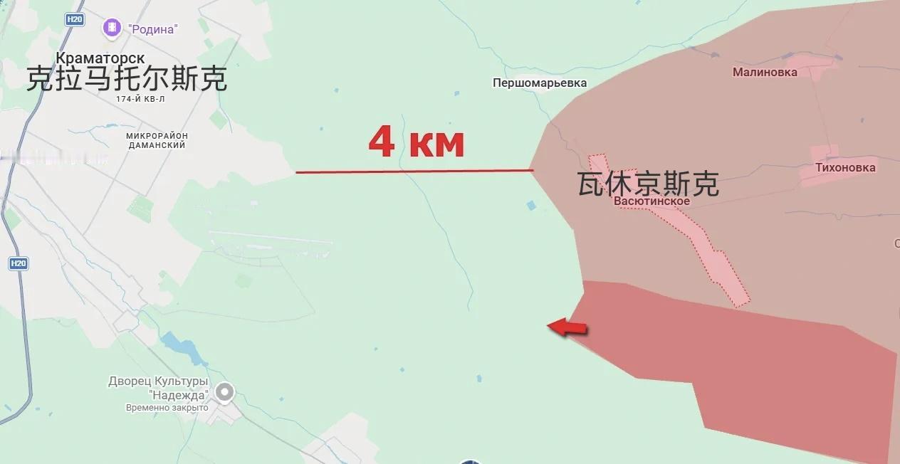 俄军南部集群在瓦休京斯克以南扩展了12平方公里地盘，强化了瓦休京斯克的侧翼安全。