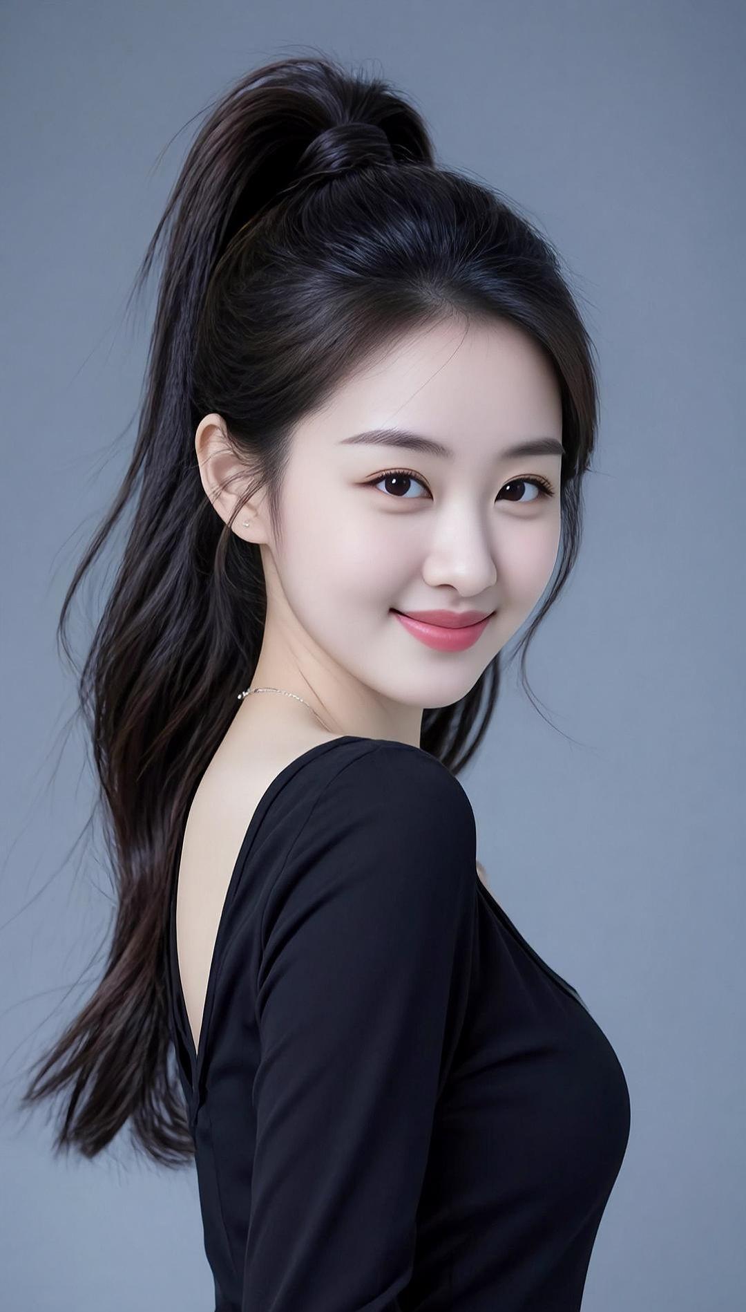 ai写真馆动图大赛 ai马尾佳人