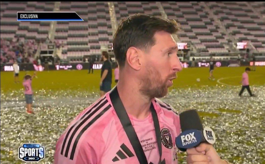 🗣️现在你已经为迈阿密赢得了三项冠军：球迷盾杯、北美联盟杯和现在的美国职业足球