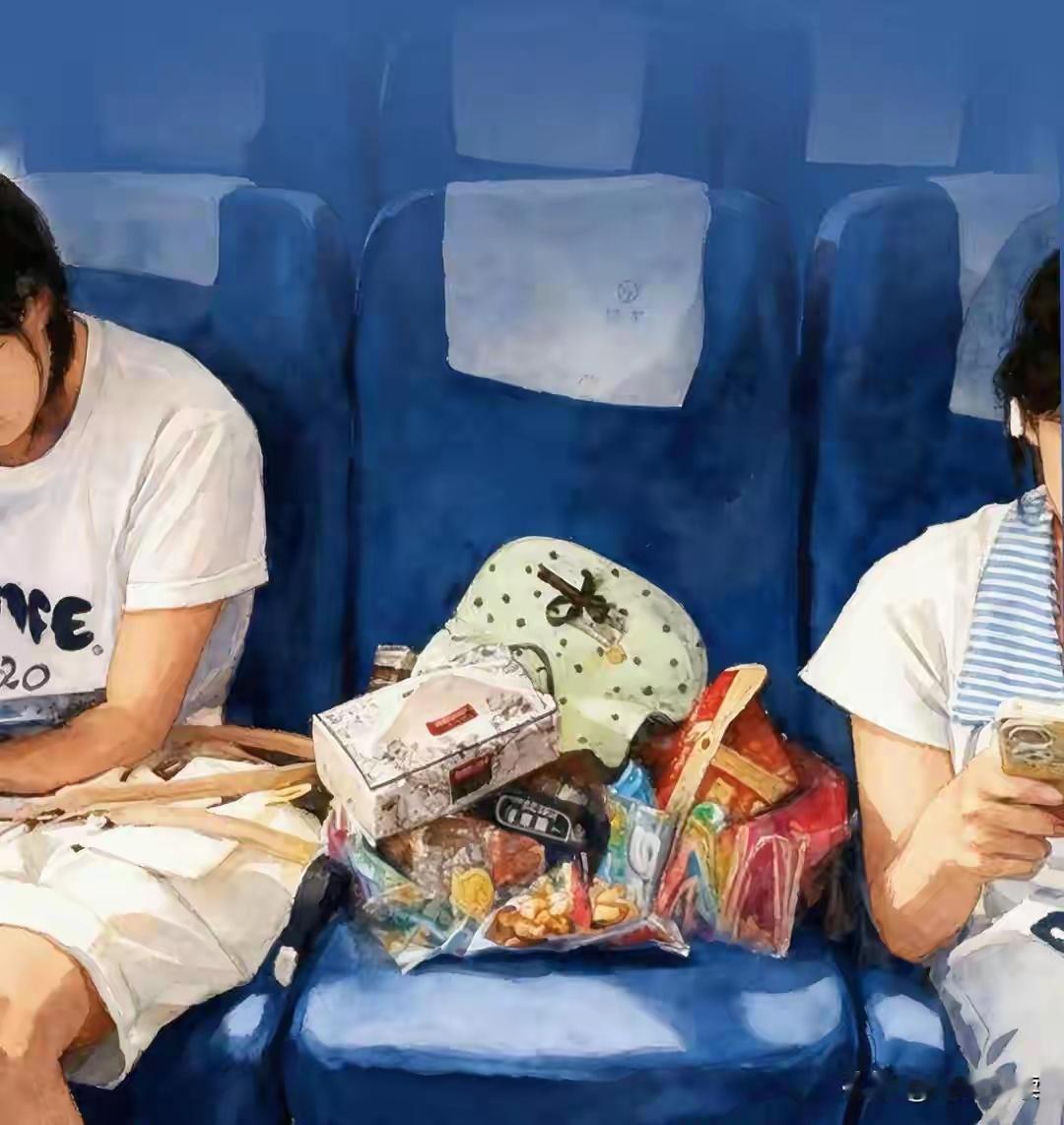 人民日报谈火车零食占座如果母亲只给两个孩子买票，按照铁路规则未成年儿童没大人陪