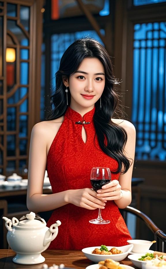 一、构思过程上联“半盏清茶观明月”里，“半盏清茶”是手中物，“观明月”是眼中