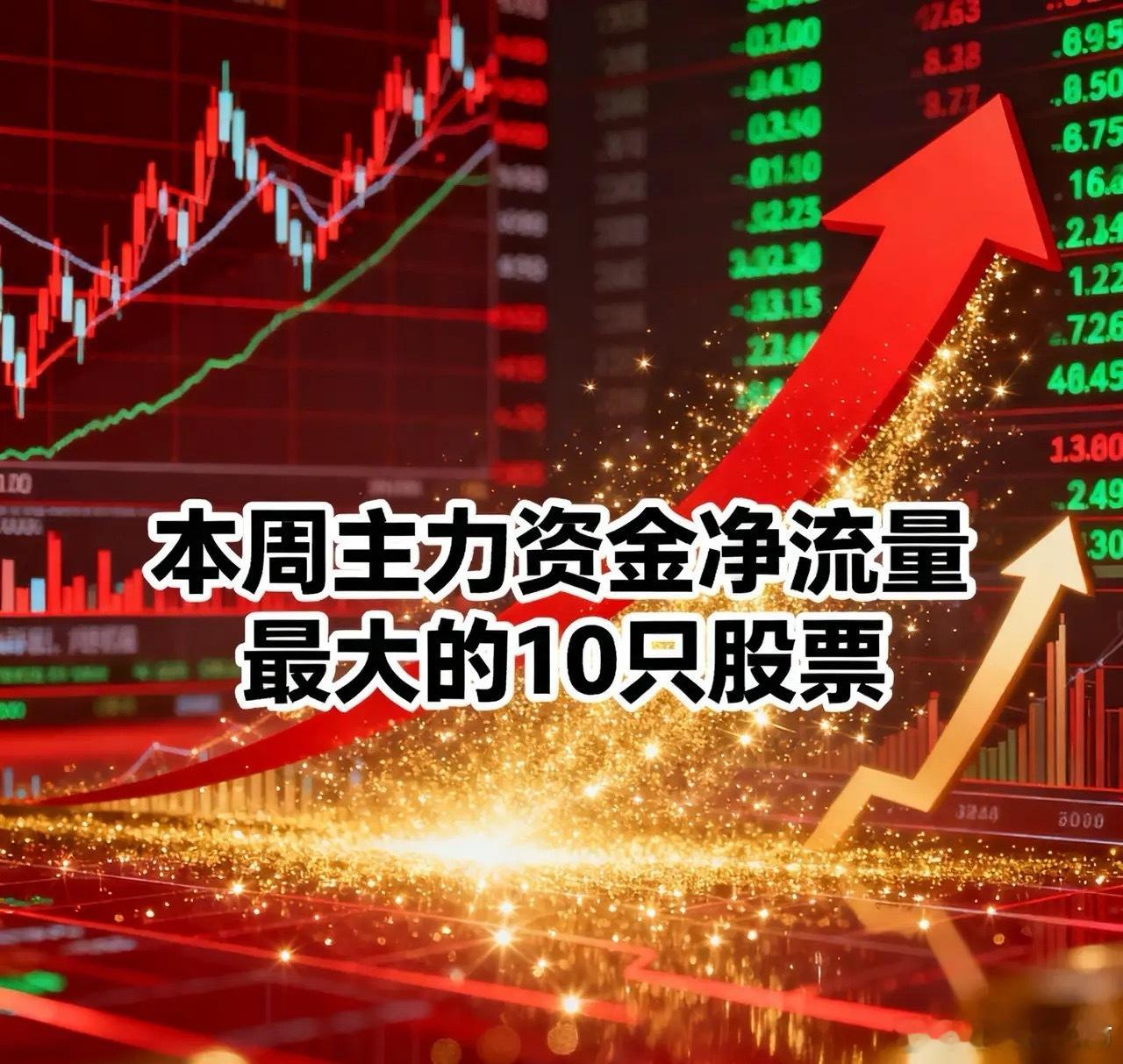 本周主力资金净流量最大的10只股票：1.新易盛(300502)净流入：16