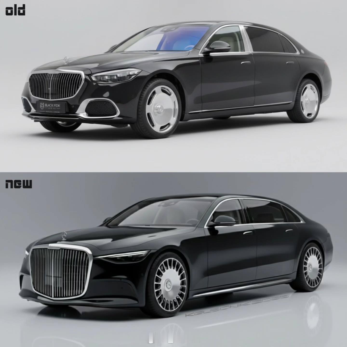 奔驰新老迈巴赫S级对比现款&全新迈巴赫S级（渲染图）对比，大家更喜欢新还是