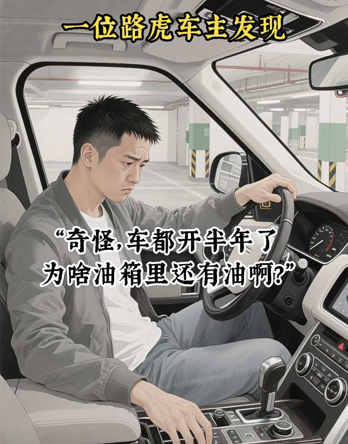 “奇怪了，开了好几天这油怎么还是满满的”😯😯