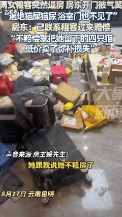 不回来就卖了你的猫！云南昆明，一名房东突然接到了两个女租客要退房的消息，还没等房