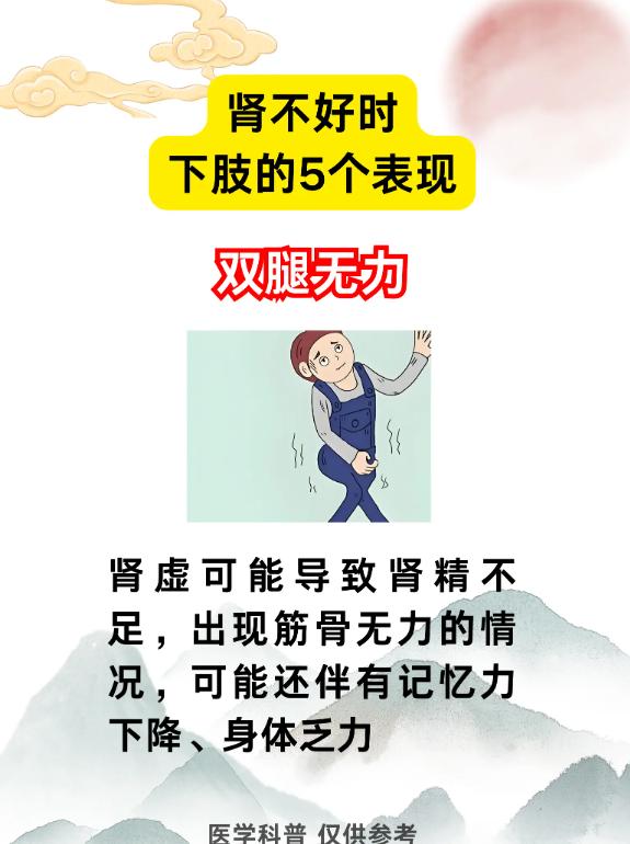 肾不好时，下肢常会出现这5种表现