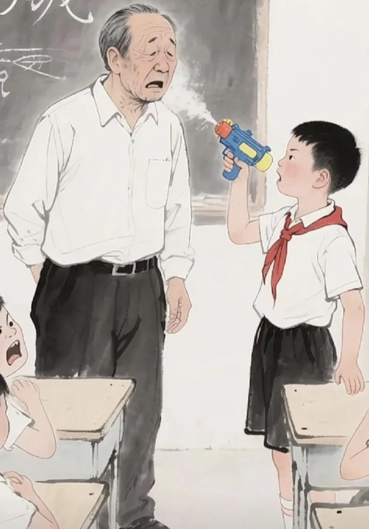刚查了瑞安林老师的事林老师处理完课堂滋水事件，家长马上就去报J了。林老师赔了一