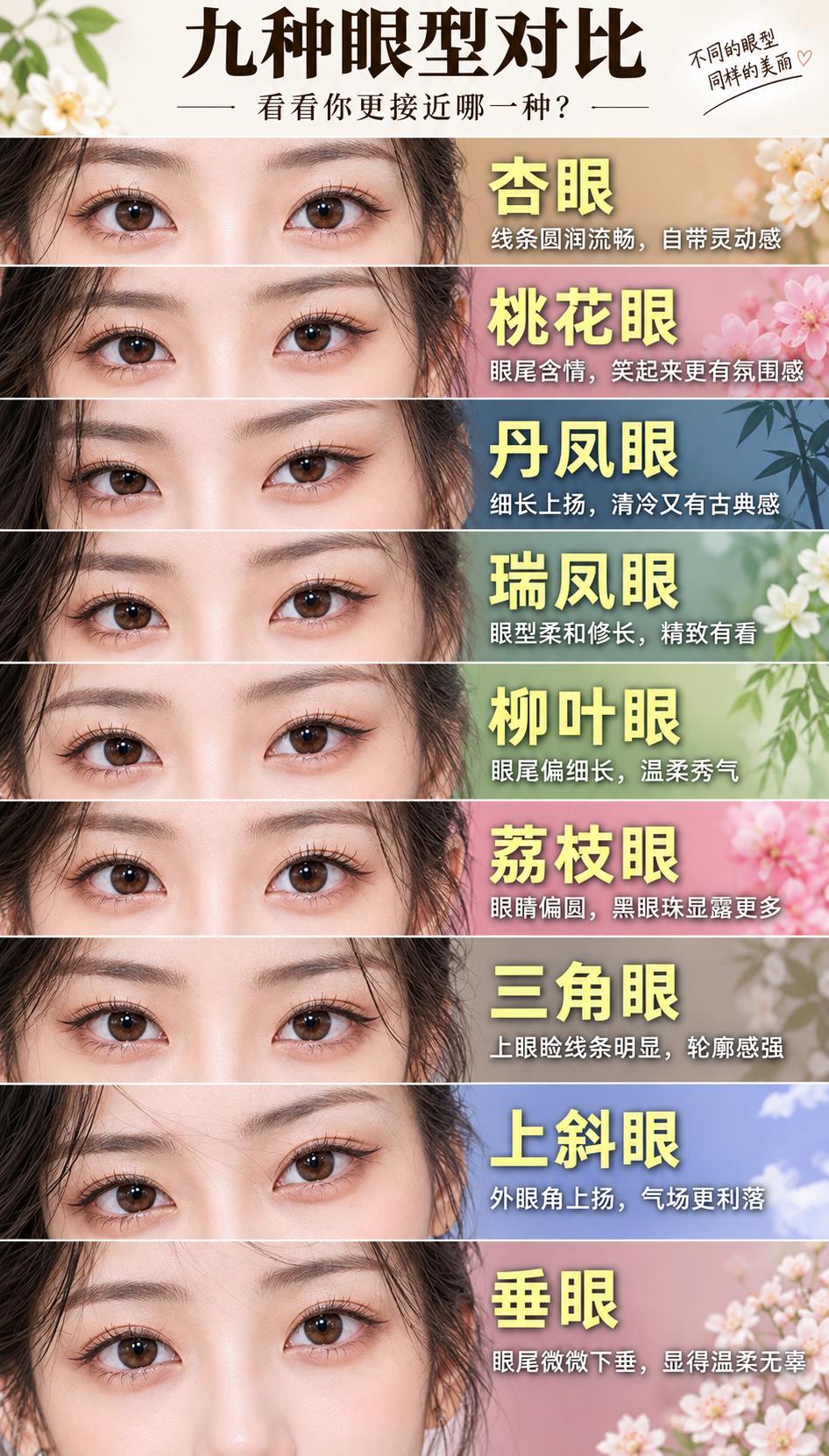 以你的审美，你觉得哪种眼型最好看？