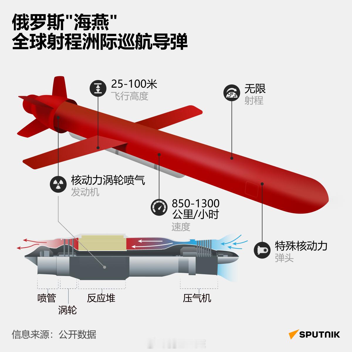 俄罗斯高调官宣,世界上首款核动力巡航导弹——海燕!取名“海燕”,大概就是高尔基的