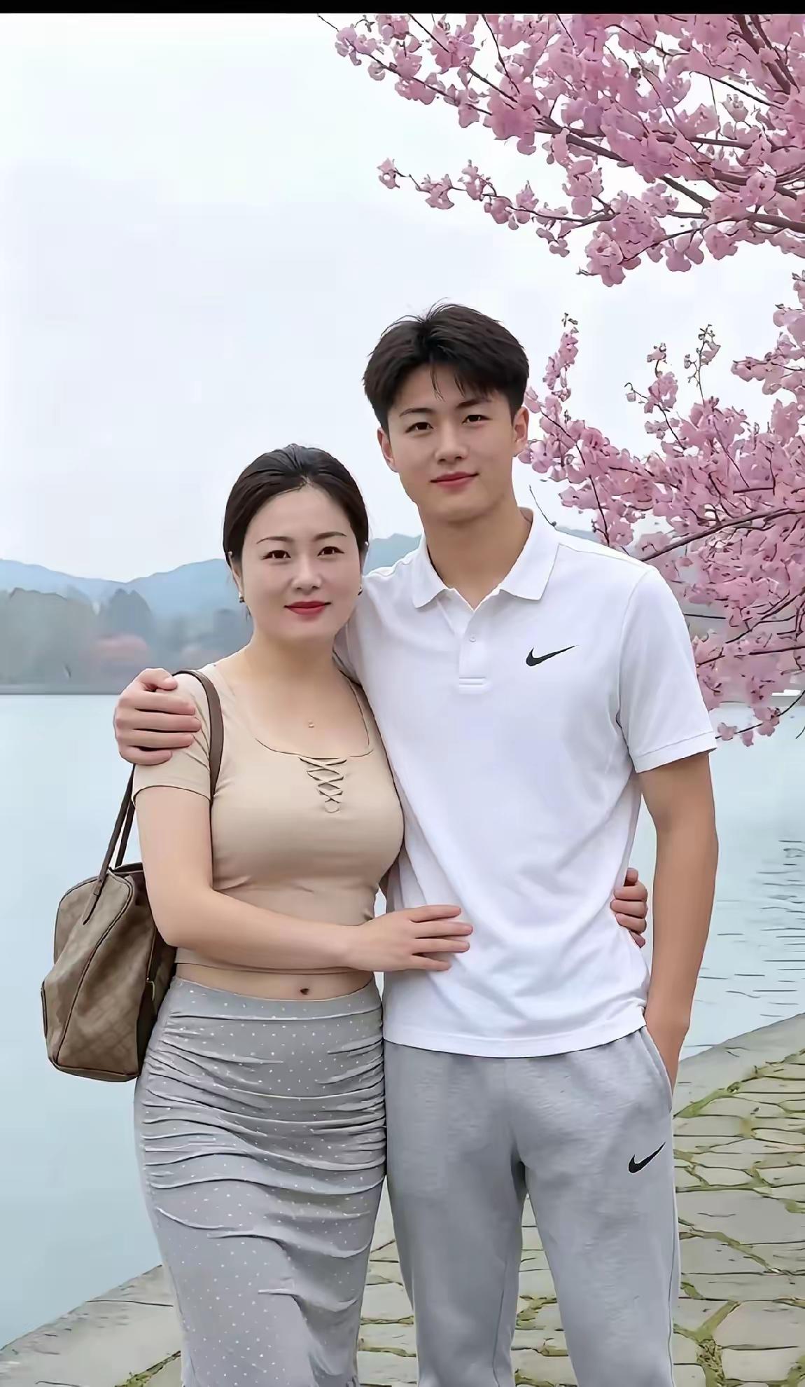 说实话我真看不出这两个人的关系，第一眼我以为是母子关系，虽然眉宇间有些相像，但是