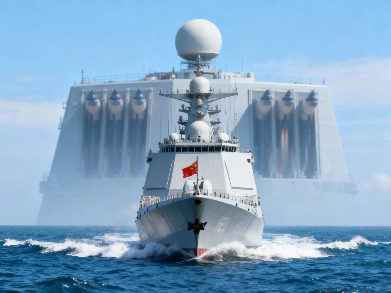 8艘万吨大驱列阵远洋！中国海军“钢铁巨浪”已成全球焦点劈波斩浪，铁流澎湃！