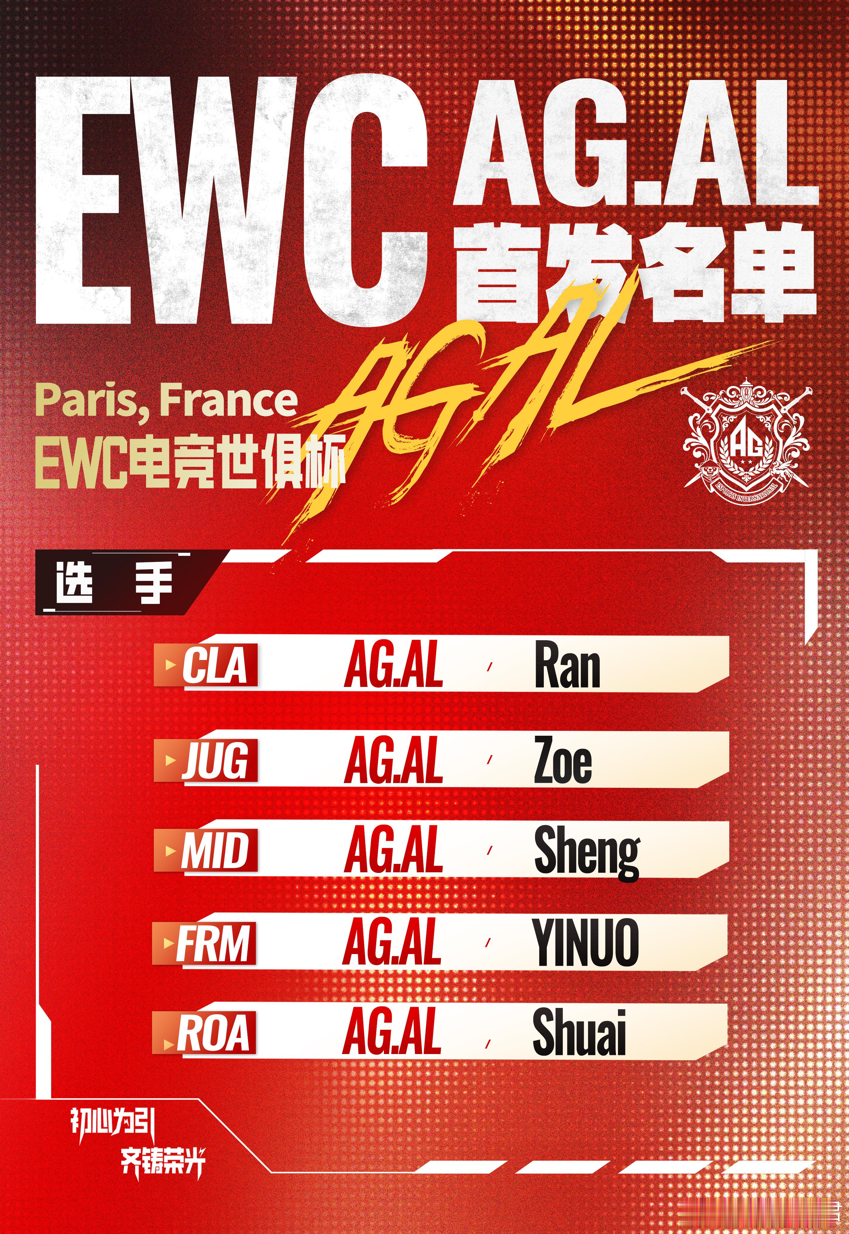 AG超玩会EWC首发阵容AG超玩会EWC首发阵容来啦！看到五小红在认真准备了