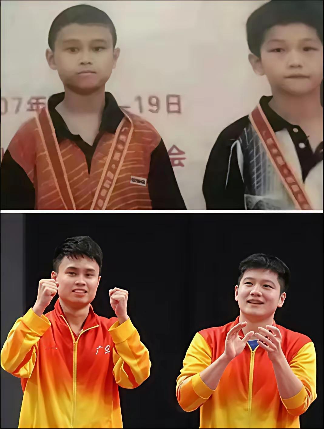 【周启豪和樊振东是相识超20年的嫡系竹马】两人同年同月生，从小一起练球，携手进入