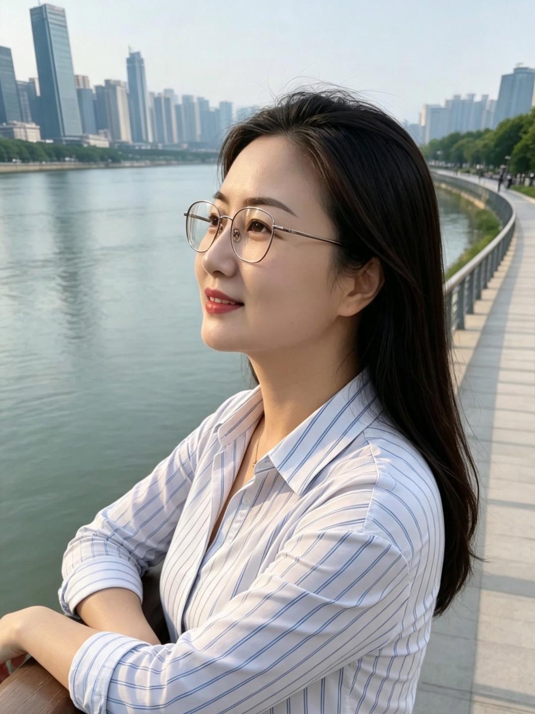 50岁的阿姨。看起来这么年轻。