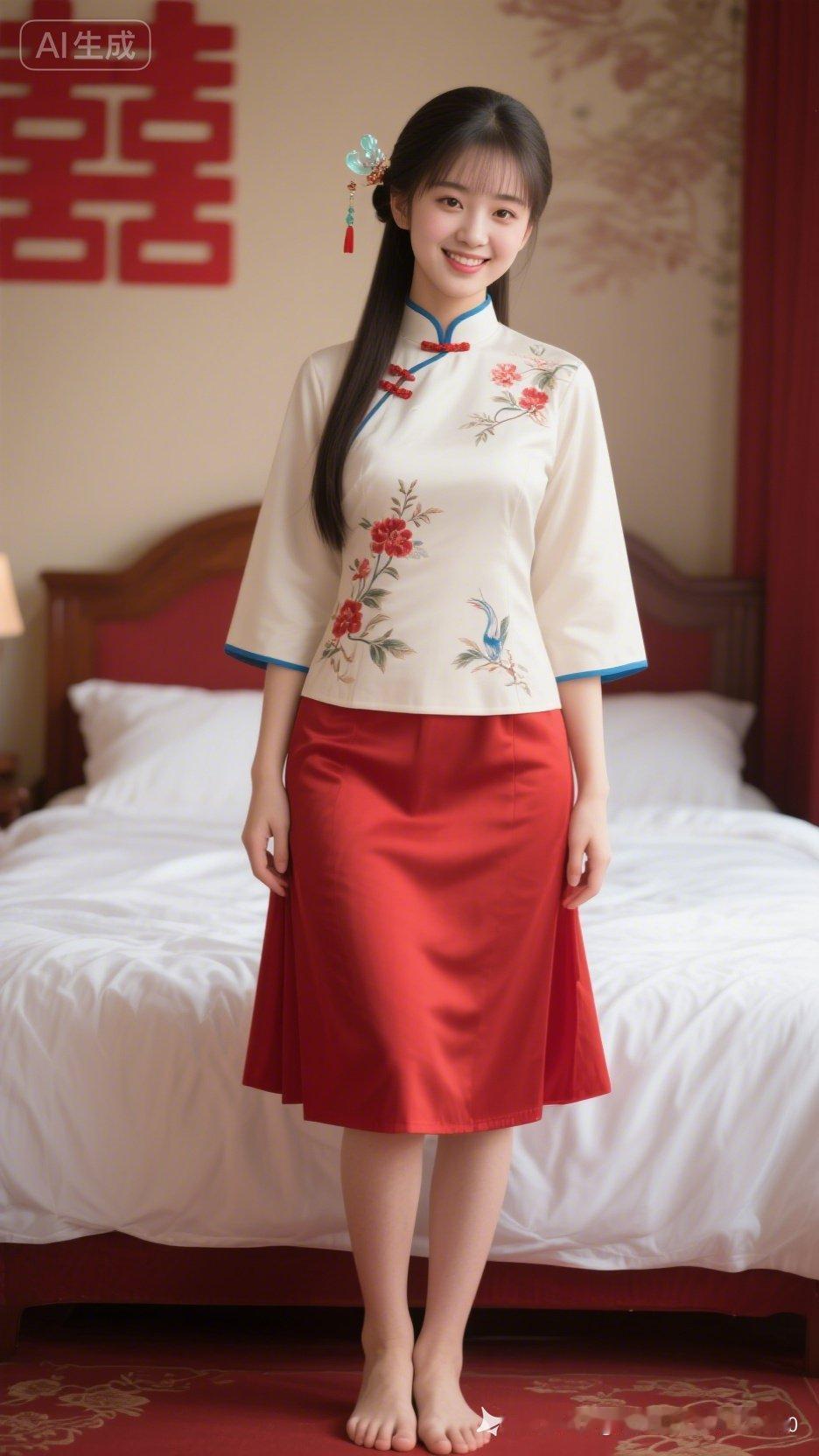 这位小姐姐穿着旗袍好漂亮！